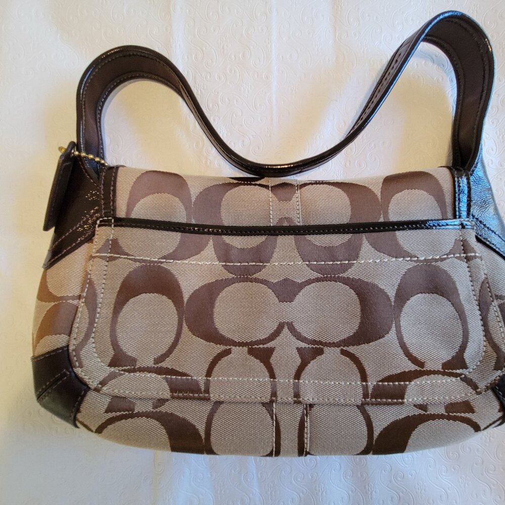 Vintage Coach Ergo Signature Flap Hobo Shoulder Bag - Picture 2 of 13